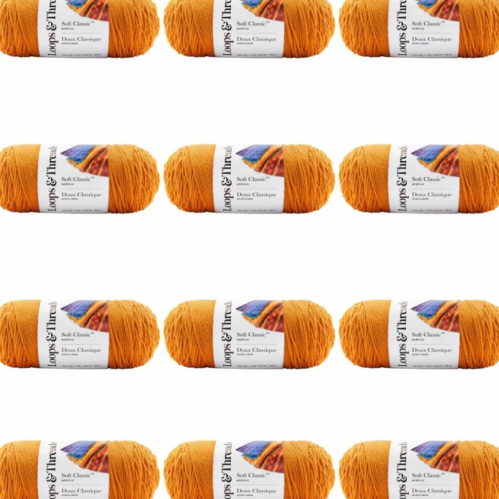 12 Pack: Soft Classic™ Solid Yarn by Loops & Threads®
