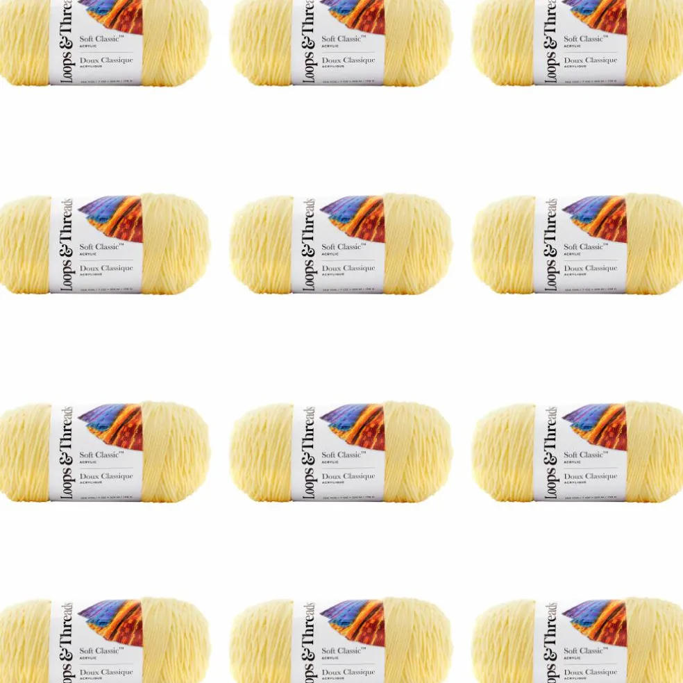 12 Pack: Soft Classic™ Solid Yarn by Loops & Threads®