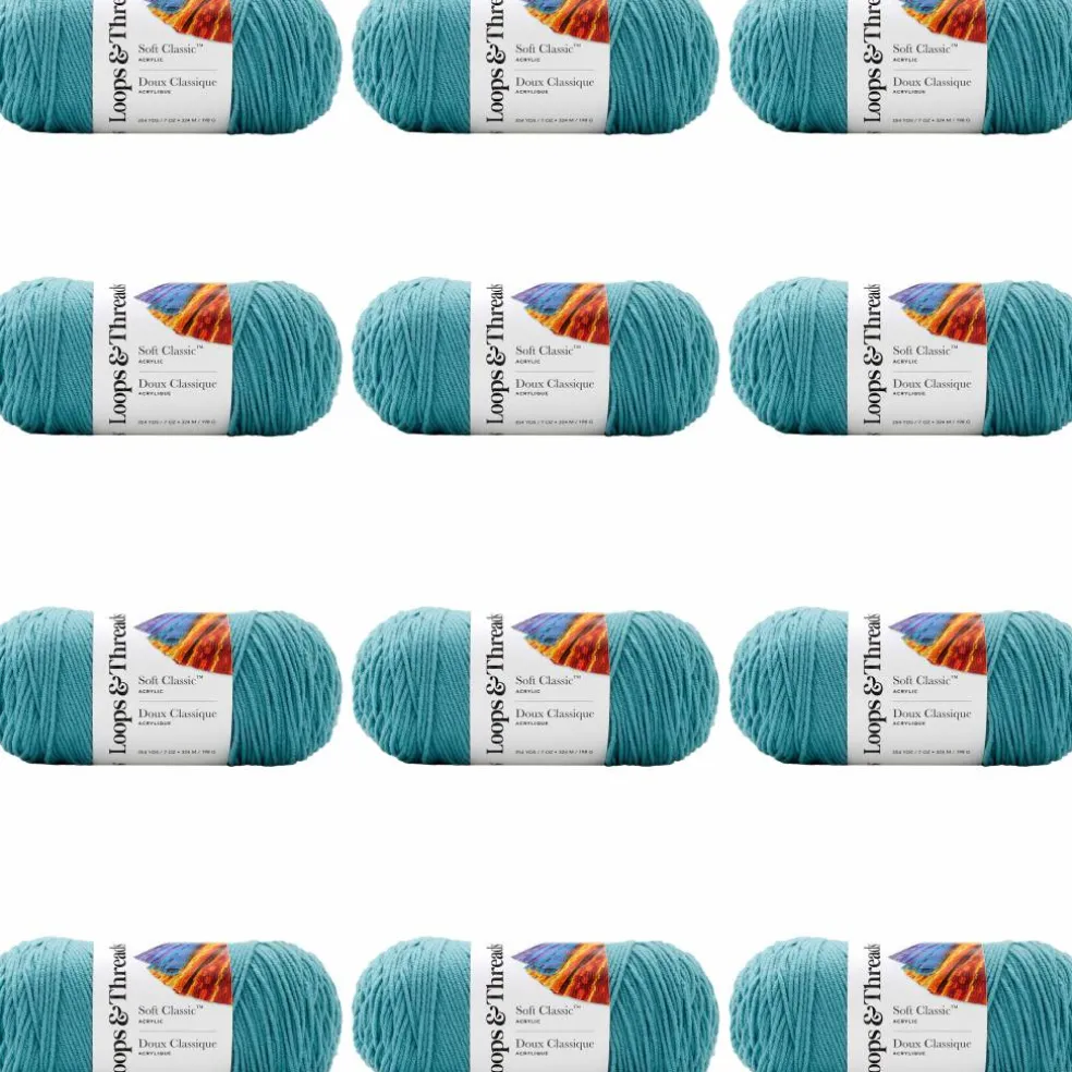 12 Pack: Soft Classic™ Solid Yarn by Loops & Threads®