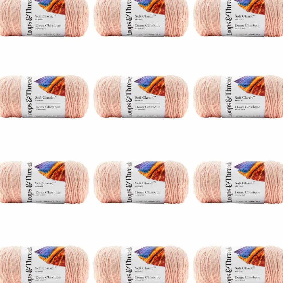 12 Pack: Soft Classic™ Solid Yarn by Loops & Threads®