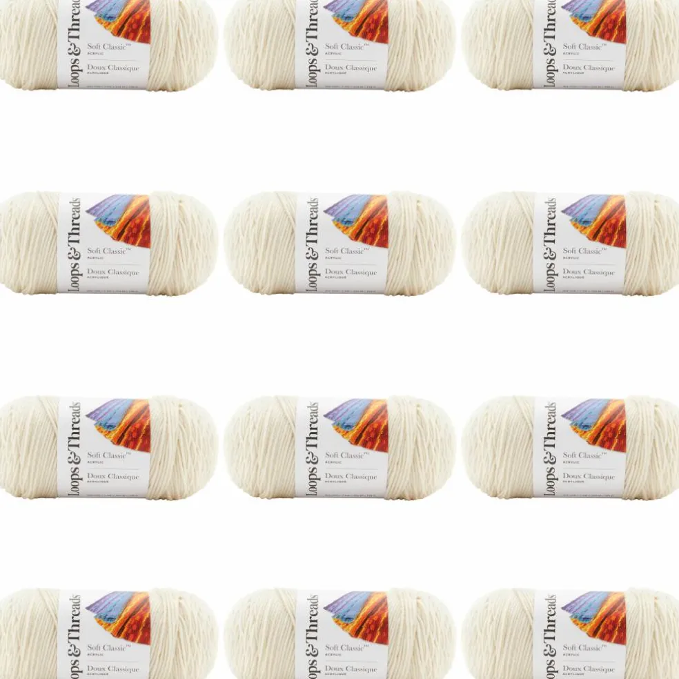12 Pack: Soft Classic™ Solid Yarn by Loops & Threads®