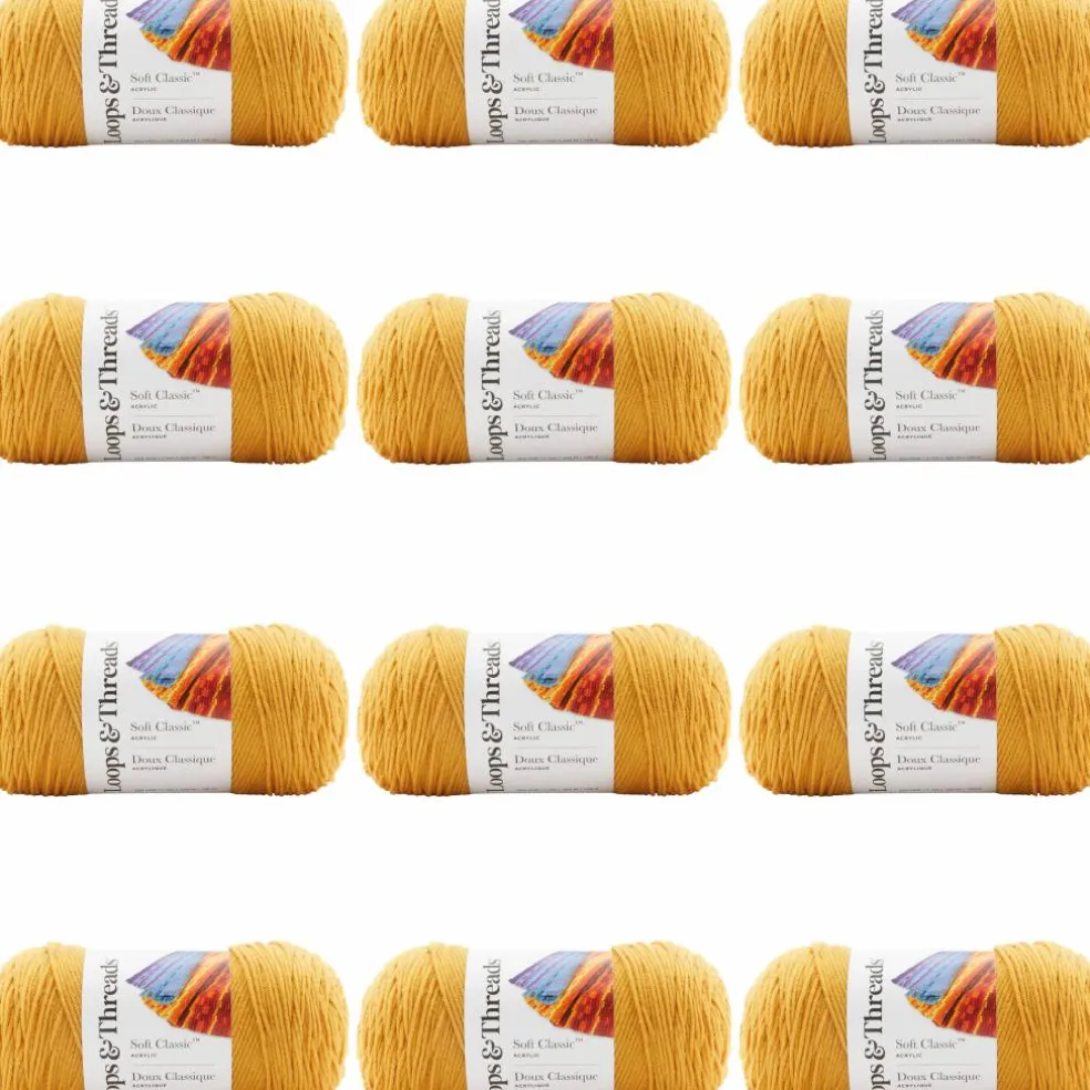 12 Pack: Soft Classic™ Solid Yarn by Loops & Threads®