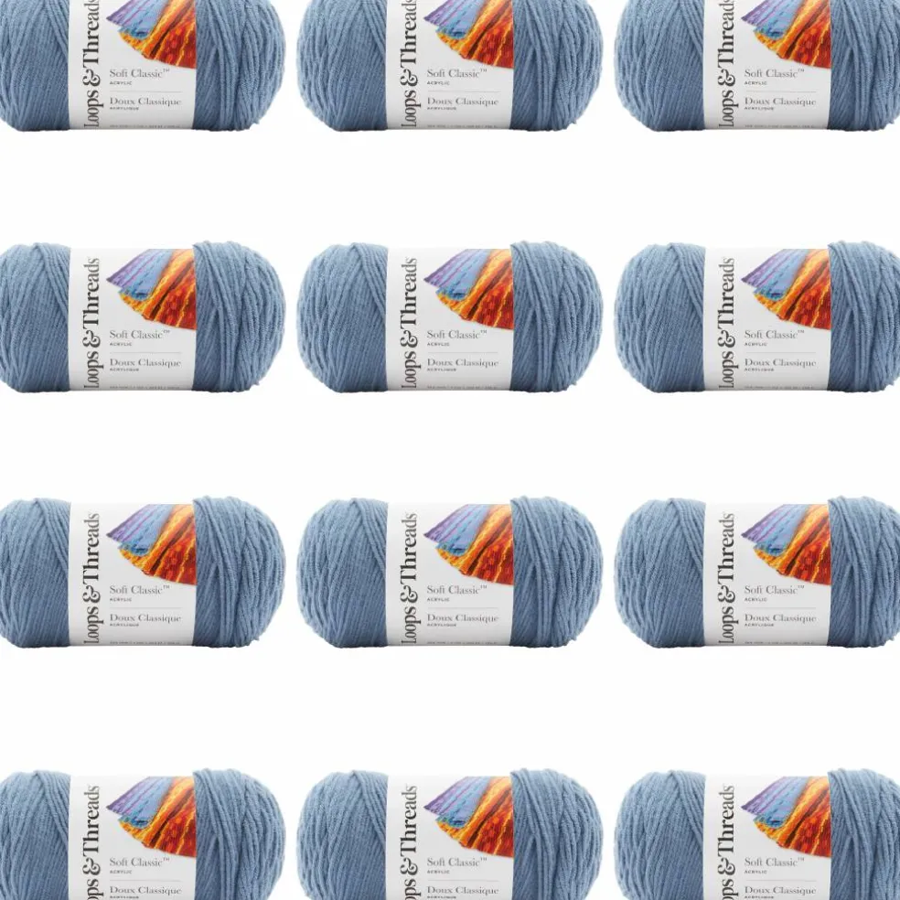12 Pack: Soft Classic™ Solid Yarn by Loops & Threads®