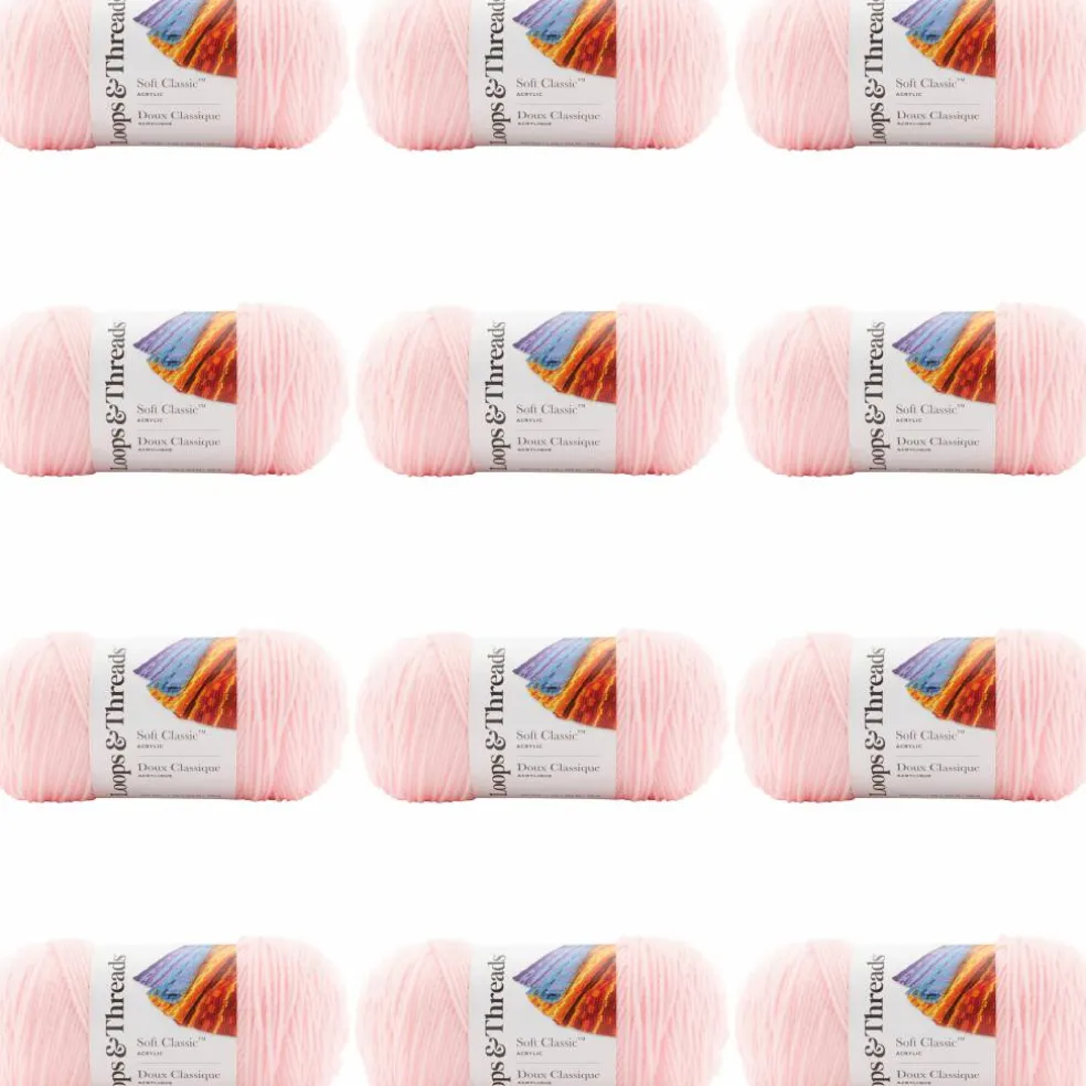 12 Pack: Soft Classic™ Solid Yarn by Loops & Threads®