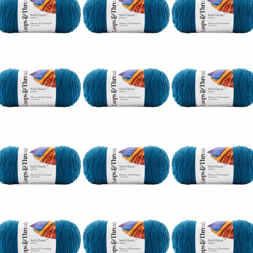 12 Pack: Soft Classic™ Solid Yarn by Loops & Threads®