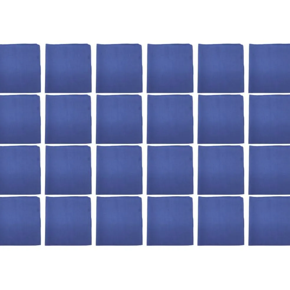 24 Pack Solid Cotton Bandanas Bulk Set for Events, Teams, DIY Projects