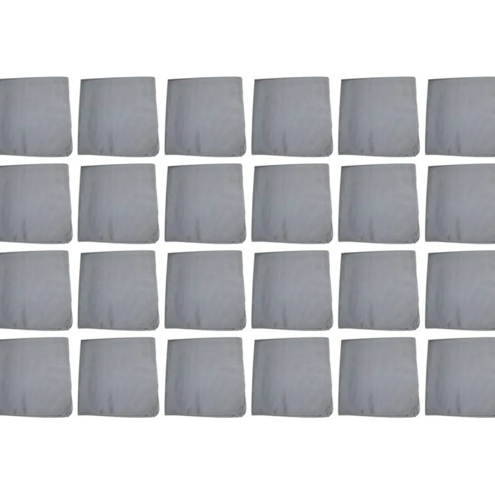 24 Pack Solid Cotton Bandanas Bulk Set for Events, Teams, DIY Projects