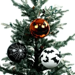 3 Pack 4.75" Spiderweb, Bat & Jack-o'-Lantern Shatterproof Ornaments by Ashland®