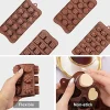 4 Packs Silicone Molds for Chocolate, Food Grade no-stick Baking, candy and butter Mold with different shape
