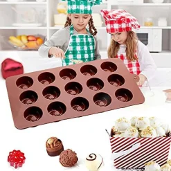 4 Packs Silicone Molds for Chocolate, Food Grade no-stick Baking, candy and butter Mold with different shape