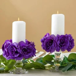 50 Pack Stemless Artificial Silk Roses