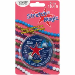 12 Pack: Stretch Magic® 1mm Black Bead & Jewelry Cord