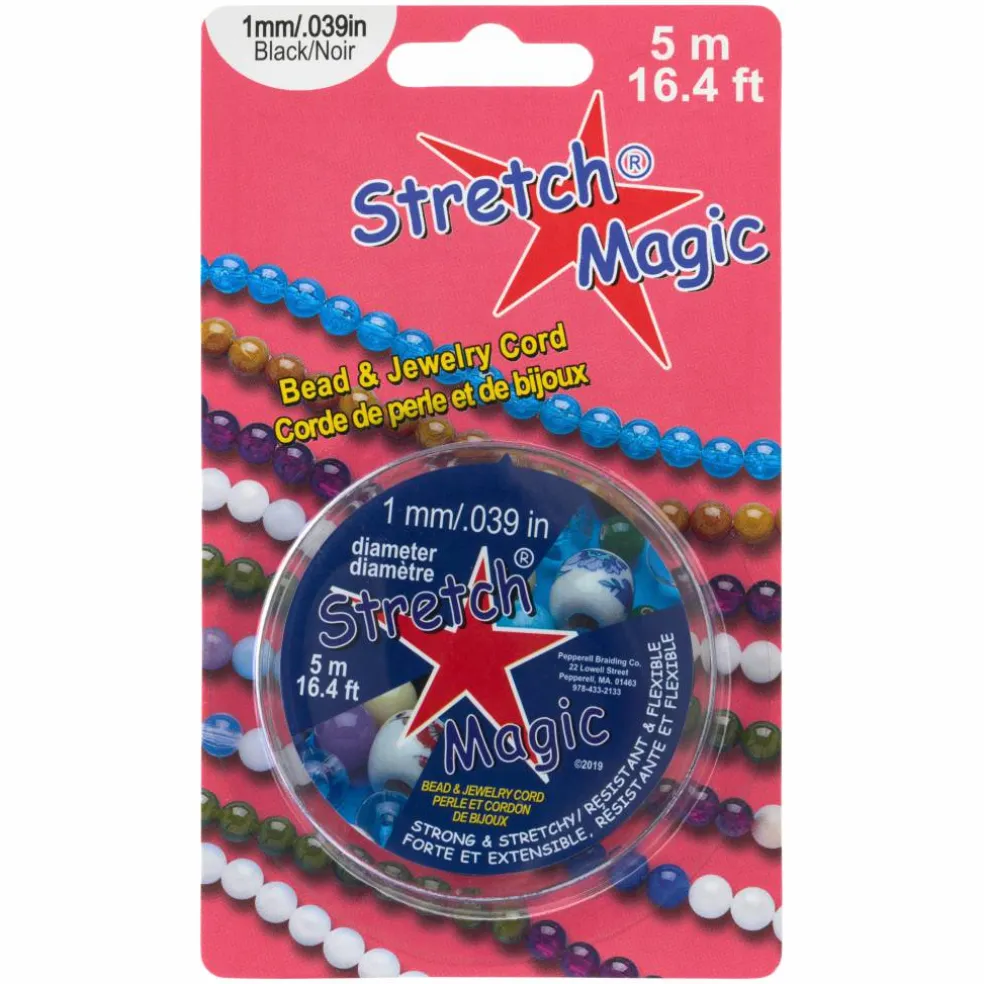12 Pack: Stretch Magic® 1mm Black Bead & Jewelry Cord