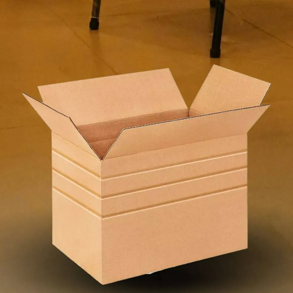 250 Pack Strong Multi Depth Corrugated Cardboard Boxes for Bulk Shipping and Storage 17 1⁄4 x 11 1⁄2 x 12 inch