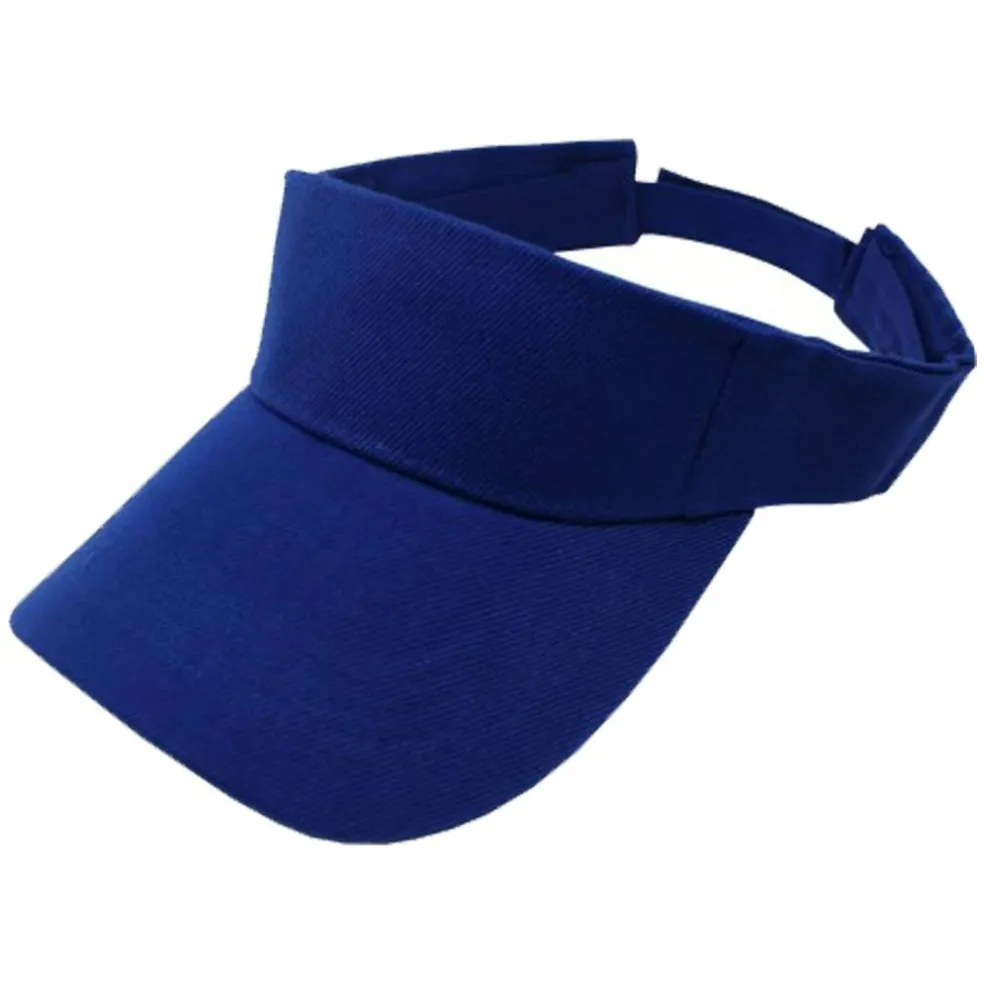 12 Pack Sun Visor Adjustable Cap Hat Athletic Wear - One Dozen
