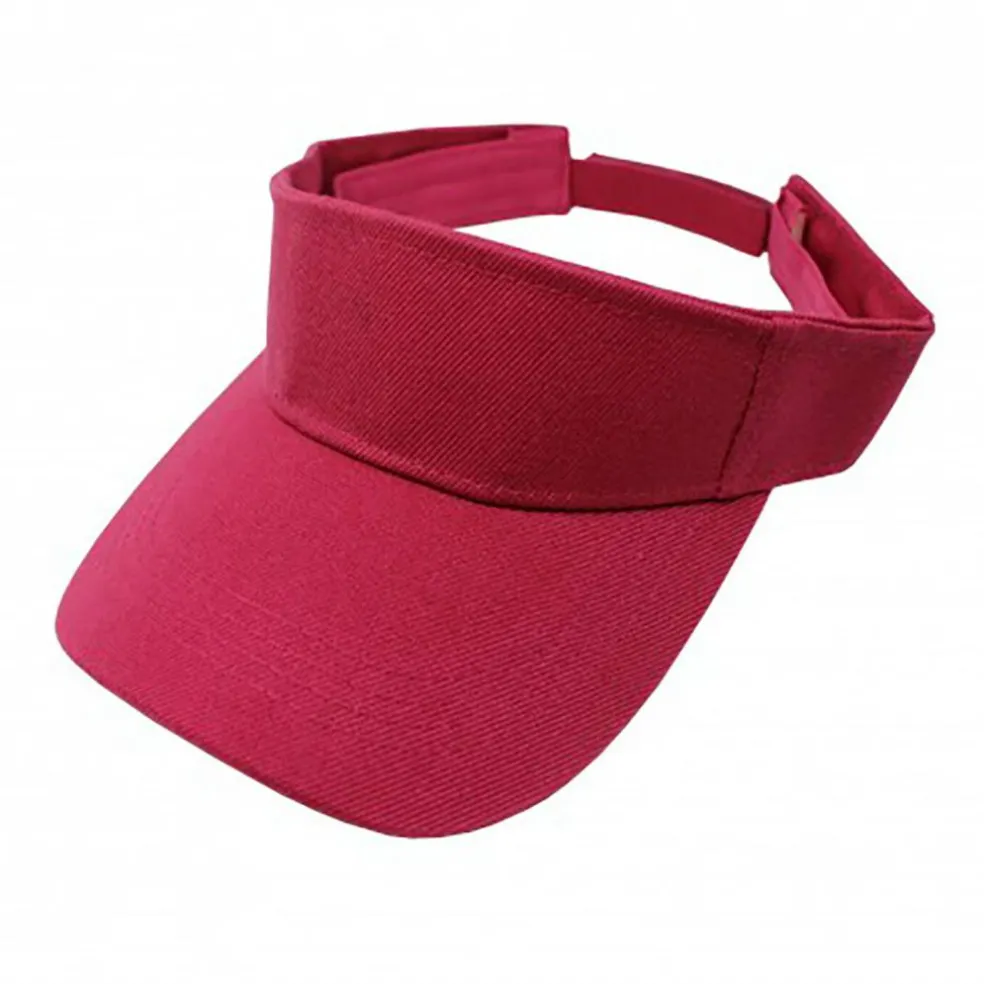 12 Pack Sun Visor Adjustable Cap Hat Athletic Wear - One Dozen