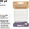 12 Pack: The Beadsmith® S-Lon® 0.5mm White Bead Cord