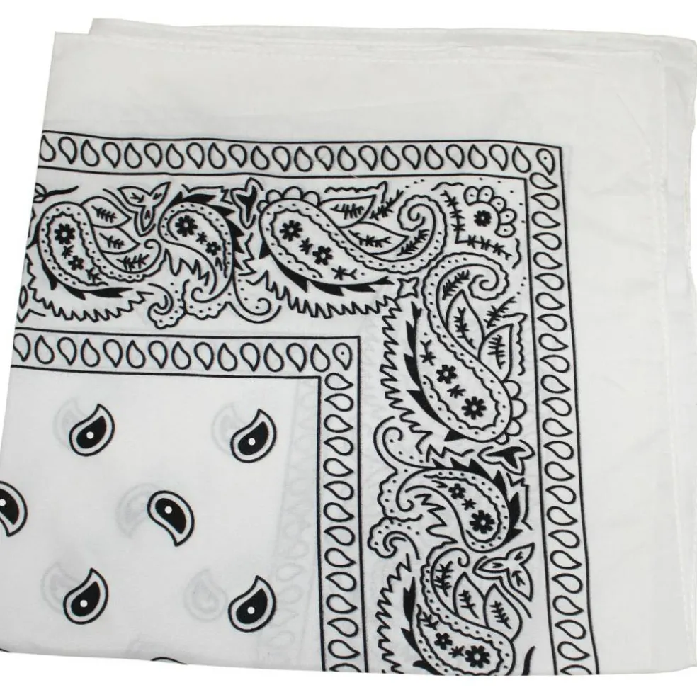 12 Pack Uni Style Apparel 100% Cotton 22 x 22 Inch Paisley Printed Bandana