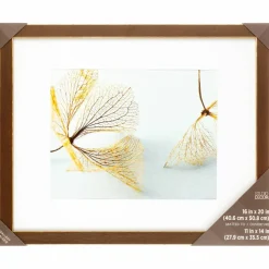 8 Pack: Walnut & Gold Trim Frame with Mat, Gallery by Studio Décor®