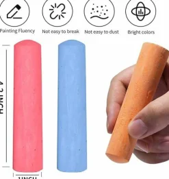 180 Pack Washable Sidewalk Chalk for Kid, 20 Colors Non-Toxic Jumbo Chalk Paint Bulk for Summer Outdoor Activity, Playground, School Classroom Chalkboard, Chalk Party Favors Set for Toddler Kids Adult