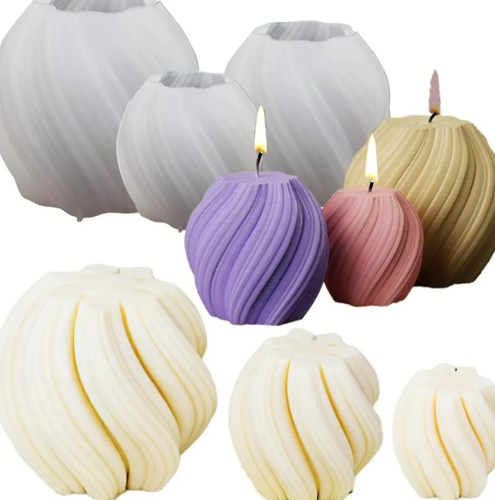 3 Pack Wave Candle Molds