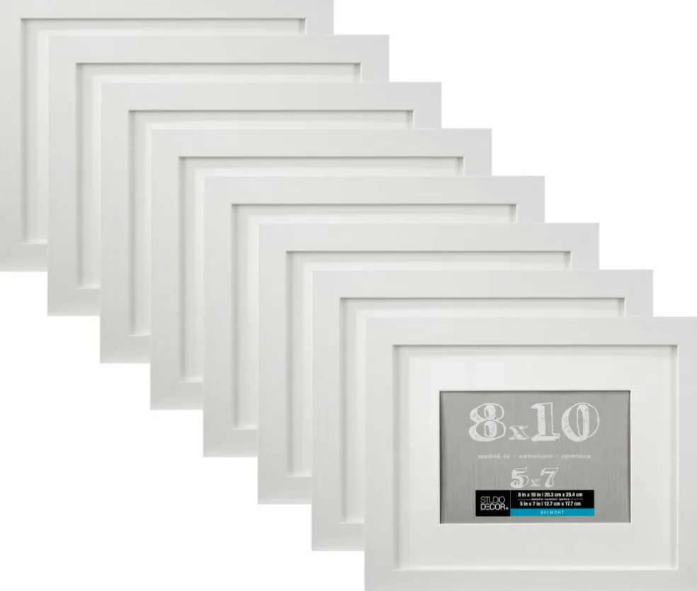 8 Pack: White Frame with Mat, Belmont by Studio Décor®