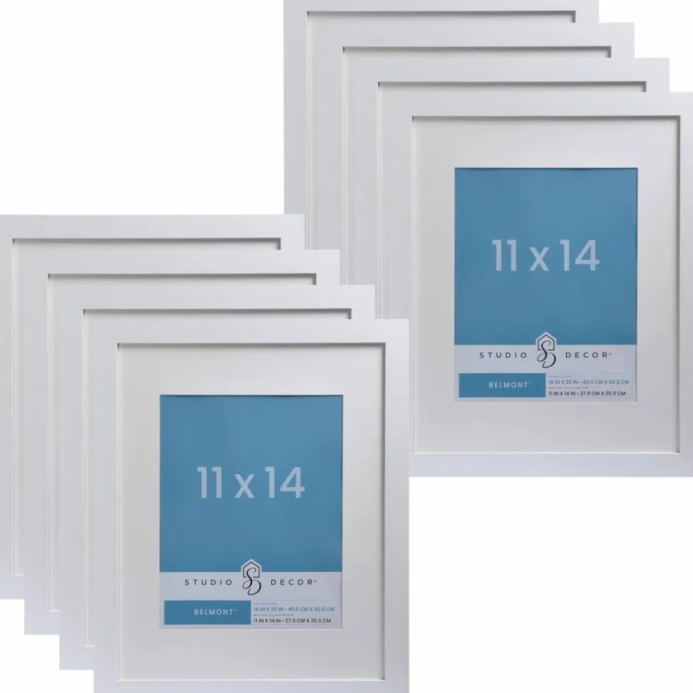 8 Pack: White Frame with Mat, Belmont by Studio Décor®