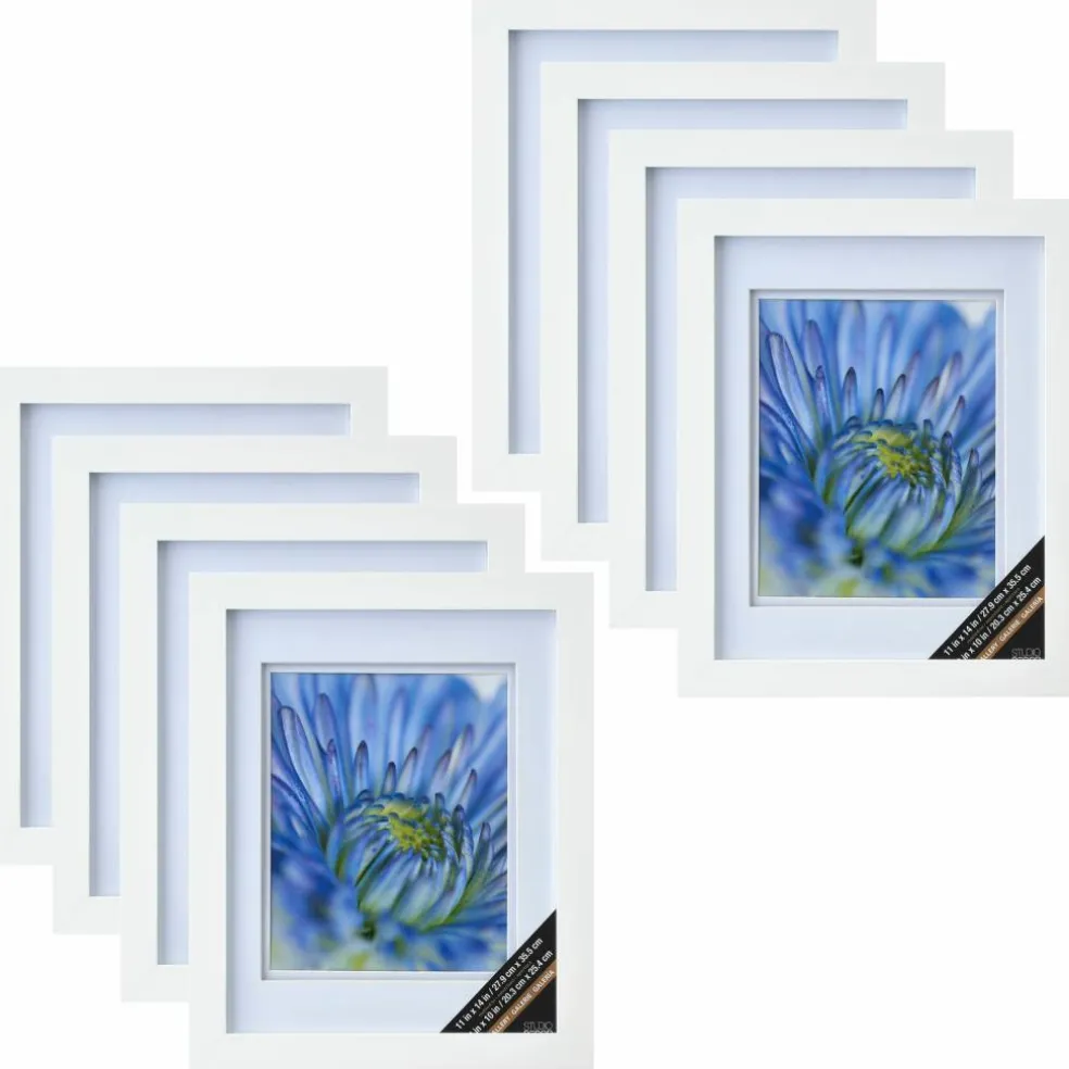 8 Pack: White Gallery Wall Frame with Double Mat Airfloat Gallery™ by Studio Décor®