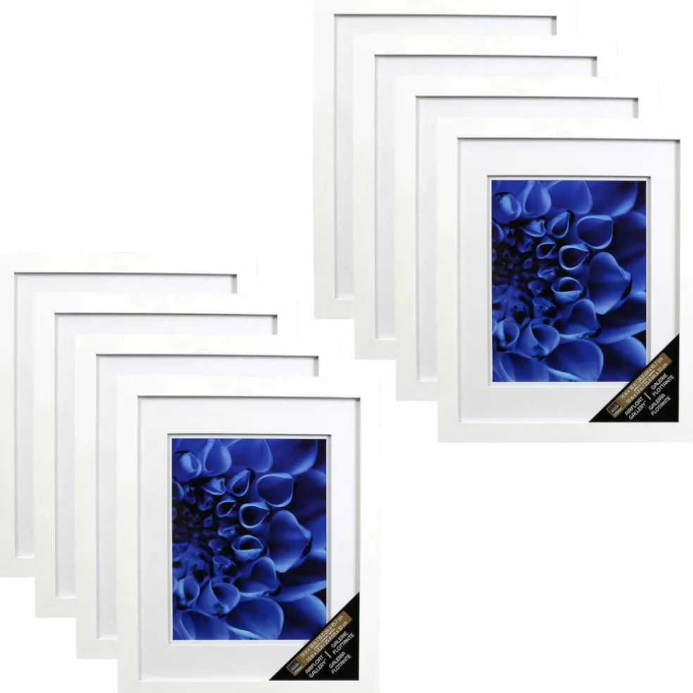 8 Pack: White Gallery Wall Frame with Double Mat Airfloat Gallery™ by Studio Décor®