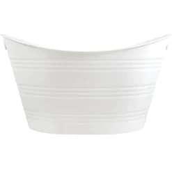 6 Pack: White Oval Plastic Tub by Celebrate It™