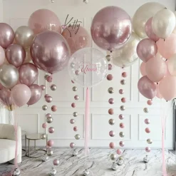 50 Pack White Pink Gold Balloons 12 Inch Pearl Blush Double Stuffed Latex Balloons Metallic Champagne Gold for Birthday Wedding Baby Shower Party Decor