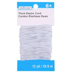 12 Pack: White Sparkle Elastic Cord by Creatology™