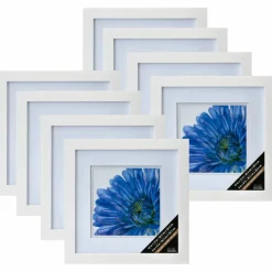 8 Pack: White Square Gallery Wall Frame with Double Mat by Studio Décor®