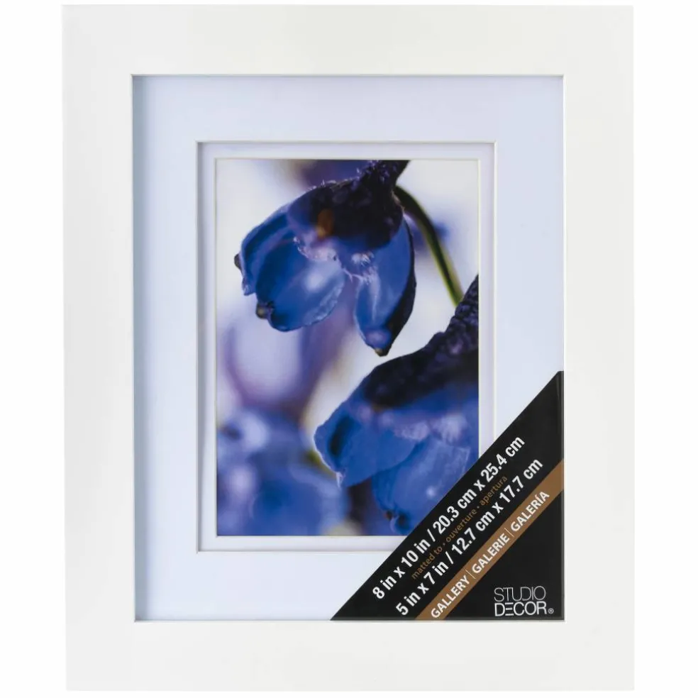 8 Pack: White 5" x 7" Gallery Frame with Double Mat, Airfloat Gallery™ by Studio Décor®