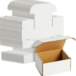 50 Pack White 4x3x2” Corrugated Shipping Mailer