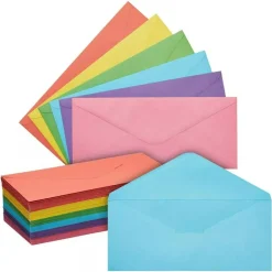 120 Pack #10 Windowless Colored Business Envelopes, 6 Colors, 4-1/8 x 9-1/2 In