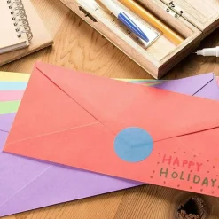 120 Pack #10 Windowless Colored Business Envelopes, 6 Colors, 4-1/8 x 9-1/2 In