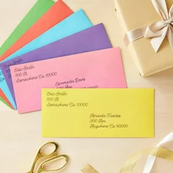 120 Pack #10 Windowless Colored Business Envelopes, 6 Colors, 4-1/8 x 9-1/2 In
