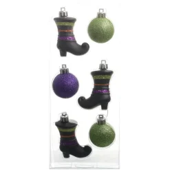 6 Pack Witch Boot & Ball Shatterproof Ornaments by Ashland®