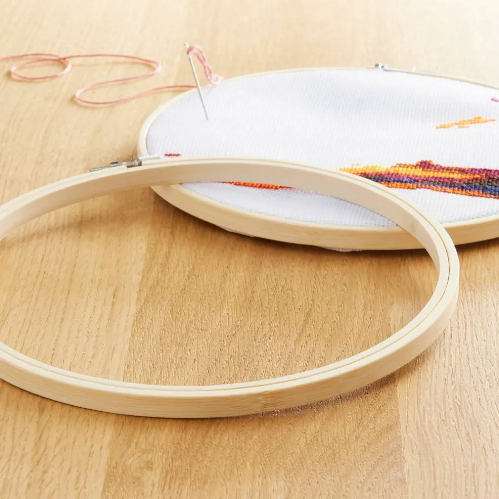 18 Pack: Wooden Embroidery Hoop by Loops & Threads™