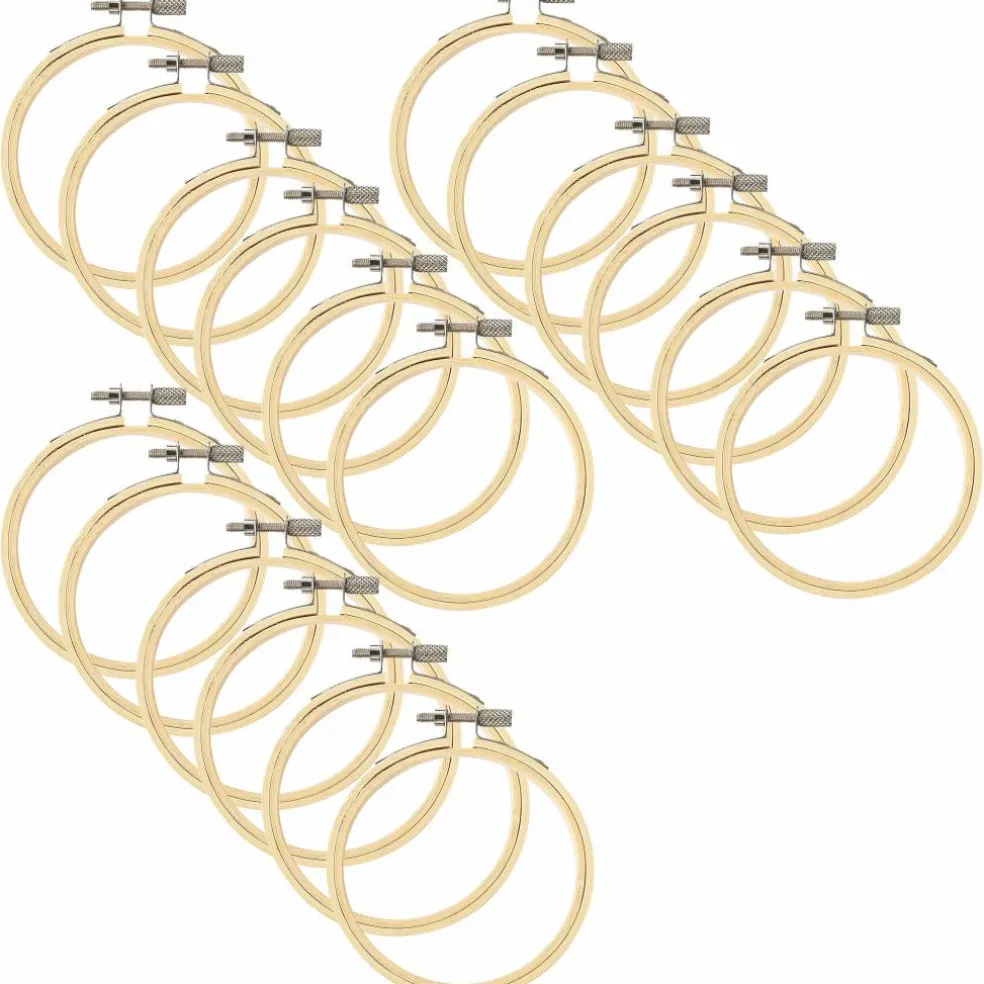 18 Pack: Wooden Embroidery Hoop by Loops & Threads™