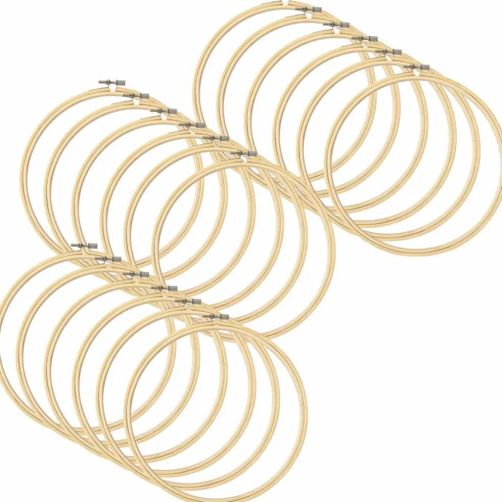 18 Pack: Wooden Embroidery Hoop by Loops & Threads™