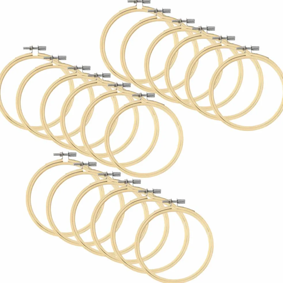 18 Pack: Wooden Embroidery Hoop by Loops & Threads™