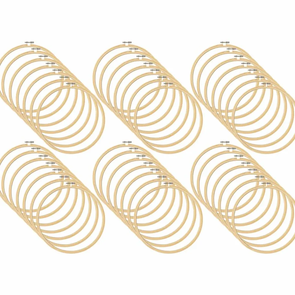 36 Pack: 9" Wooden Embroidery Hoop by Loops & Threads™