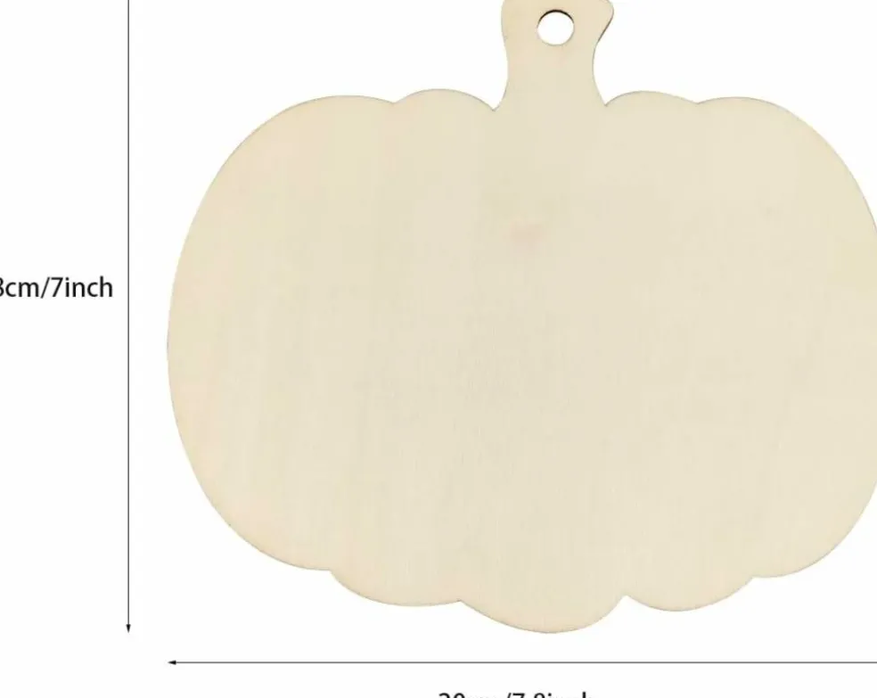 16 Pack Wood Pumpkin Cutouts Unfinished Wooden Pumpkin
