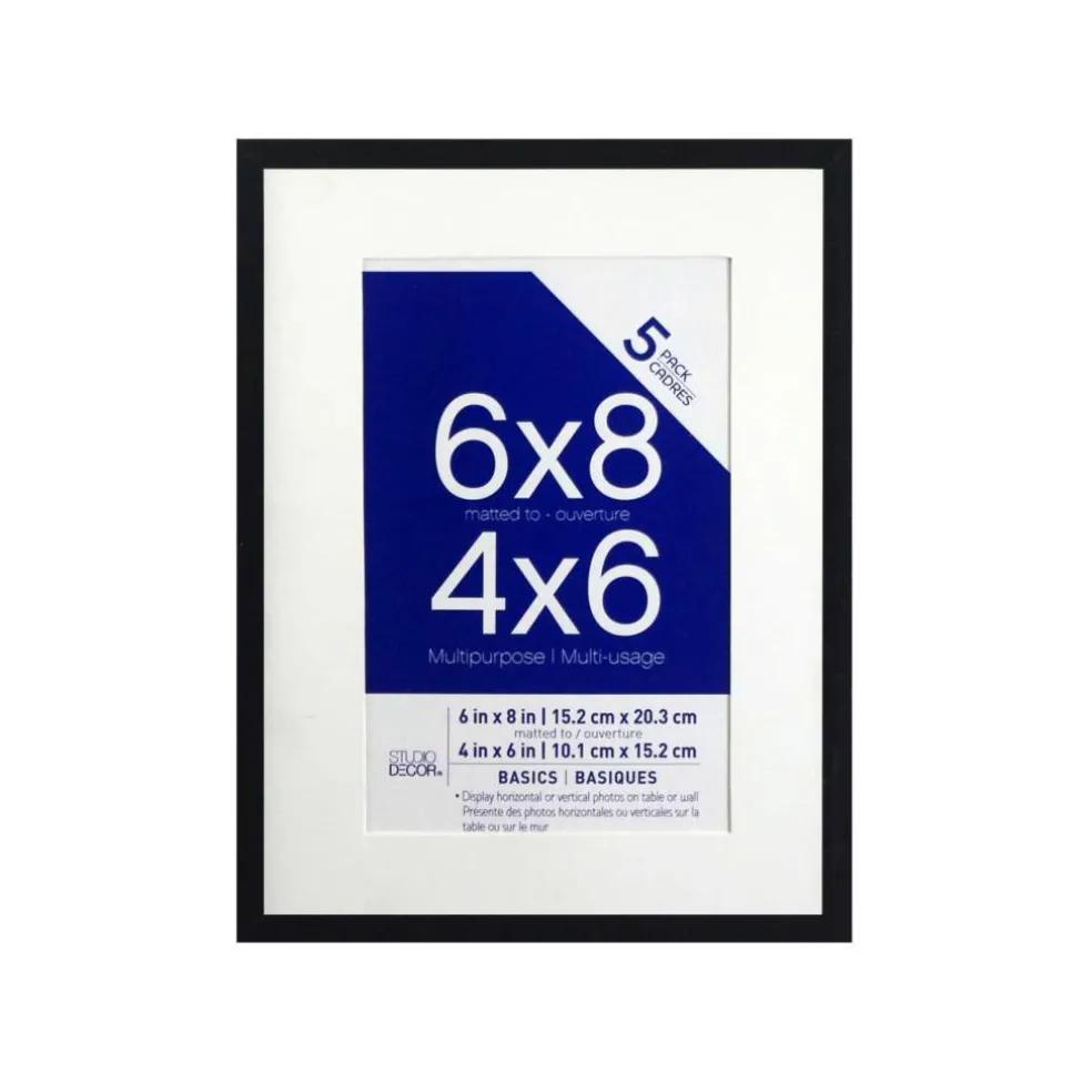 5 Pack 4" x 6" Basics Multipurpose Tabletop Frames by Studio Décor®
