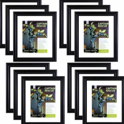 12 Pack: 11" x 13" Black Comic Book Float Frame by Studio Décor®