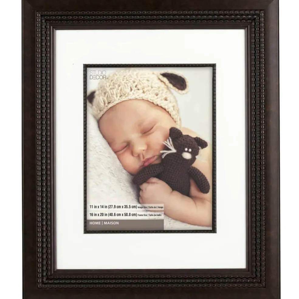 4 Pack: 11" x 14" Bronze Triple Beaded Frame with Mat, Home Collection by Studio Décor®