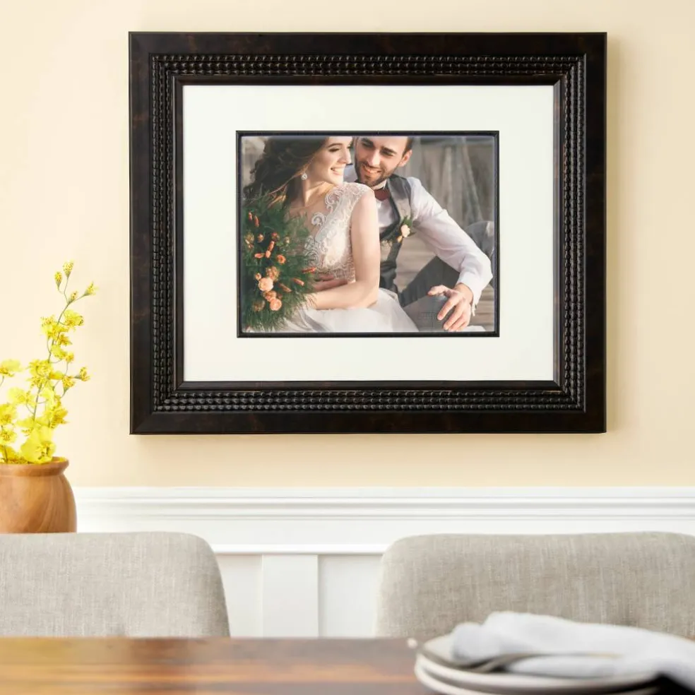 4 Pack: 11" x 14" Bronze Triple Beaded Frame with Mat, Home Collection by Studio Décor®