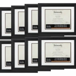 8 Pack: 11" x 14" Brown Document Frame with Double Mat by Studio Décor®
